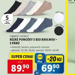 Lidl Nízké ponožky s bio bavlnou nabídka