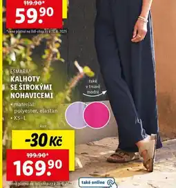 Lidl Kalhoty se širokými nohavicemi nabídka
