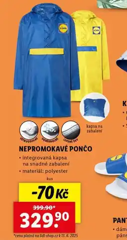 Lidl Nepromokavé pončo nabídka