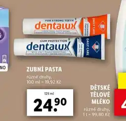Lidl Dentalux zubní pasta nabídka