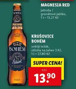 Lidl Pivo krušovice bohém nabídka