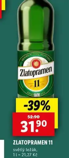 Lidl Pivo zlatopramen 11 nabídka