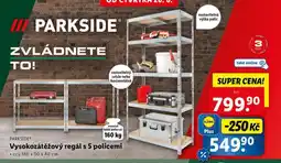 Lidl Vysokozátěžový regál s 5 policemi nabídka