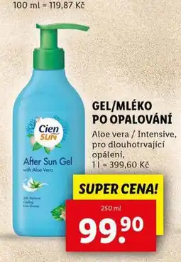Lidl Cien gel po opalování nabídka