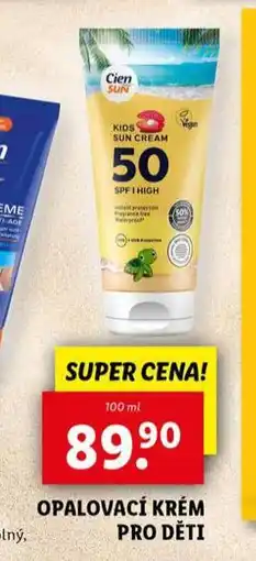 Lidl Cien opalovací krém pro děti nabídka