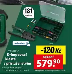 Lidl Krimpovací kleště s příslušenstvím nabídka