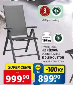 Lidl Hliníkové polohovací židle houston nabídka