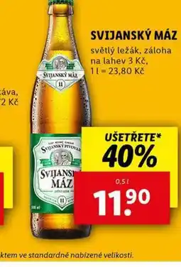 Lidl Pivo svijanský máz nabídka