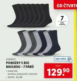 Lidl Ponožky s bio bavlnou nabídka