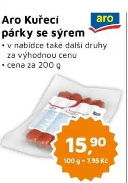 Můjobchod Aro Kuřecí párky se sýrem nabídka