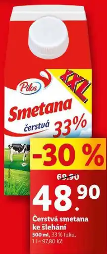 Lidl Čerstvá smetana ke šlehání, 500 ml nabídka