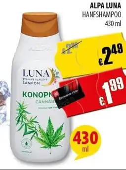FreeOneShop ALPA luna hanfshampoo nabídka