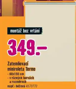Hornbach Zatemňovací miniroleta Termo nabídka
