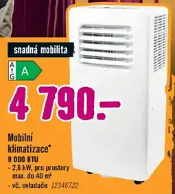 Hornbach Mobilní klimatizace 9 000 BTU nabídka