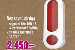 Hornbach Venkovní siréna nabídka