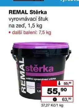 Barvy a laky drogerie REMAL Stěrka vyrovnávací štuk na zeď, 1,5 kg nabídka