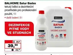Barvy a laky drogerie BALHOME Satur Badex tekutý bělicí a dezinfekční prostředek pro profesionální použití, 1l nabídka