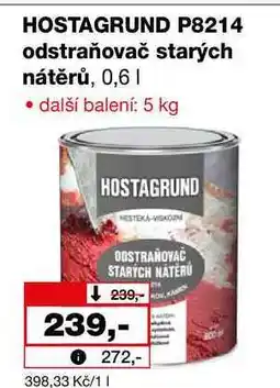 Barvy a laky drogerie HOSTAGRUND P8214 odstraňovač starých nátěrů, 0,6l nabídka