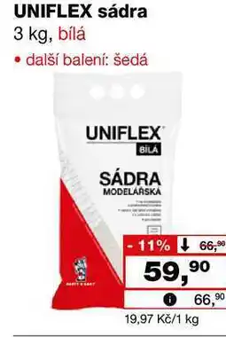 Barvy a laky drogerie UNIFLEX sádra 3 kg, bílá nabídka