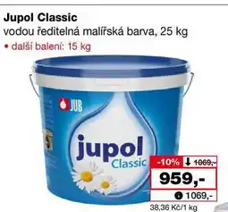 Barvy a laky drogerie Jupol Classic vodou ředitelná malířská barva, 25 kg nabídka