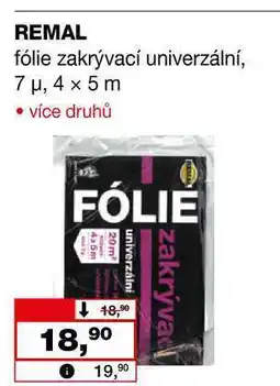 Barvy a laky drogerie REMAL fólie zakrývací univerzální, 7 μ, 4 x 5 m nabídka