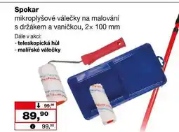 Barvy a laky drogerie Spokar mikroplyšové válečky na malování s držákem a vaničkou, 2x 100 mm nabídka