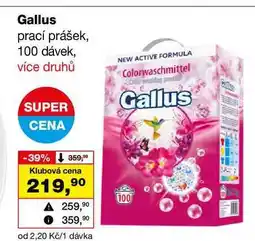 Barvy a laky drogerie Gallus prací prášek, 100 dávek nabídka