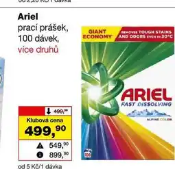 Barvy a laky drogerie Ariel prací prášek, 100 dávek nabídka