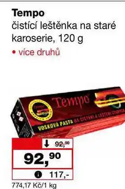 Barvy a laky drogerie Tempo čistící leštěnka na staré karoserie, 120 g nabídka