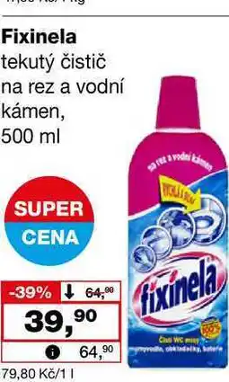 Barvy a laky drogerie Fixinela tekutý čistič na rez a vodní kámen, 500 ml nabídka
