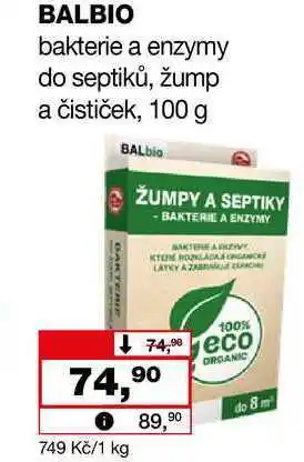 Barvy a laky drogerie BALBIO bakterie a enzymy do septiků, žump a čističek, 100 g nabídka