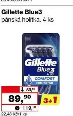 Barvy a laky drogerie Gillette Blue3 pánská holítka, 4 ks nabídka