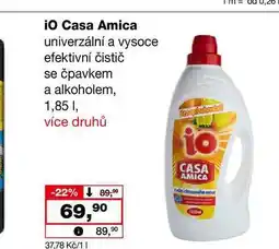 Barvy a laky drogerie iO Casa Amica univerzální a vysoce efektivní čistič se čpavkem a alkoholem, 1,85l nabídka