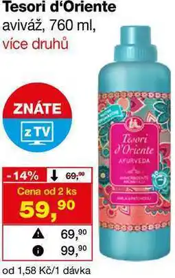 Barvy a laky drogerie Tesori d'Oriente aviváž, 760 ml nabídka