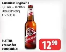 Partner Maloobchodní síť GAMBRINUS Originál 10 nabídka