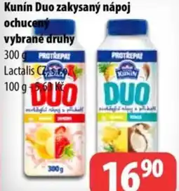 Partner Maloobchodní síť KUNÍN Duo zakysaný nápoj ochucený nabídka