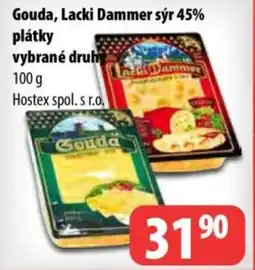Partner Maloobchodní síť Gouda, lacki dammer sýr 45% plátky vybrané druhy nabídka