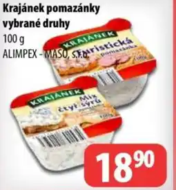 Partner Maloobchodní síť KRAJÁNEK Pomazánky vybrané druhy nabídka