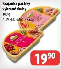 Partner Maloobchodní síť KRAJANKA Paštiky vybrané druhy nabídka