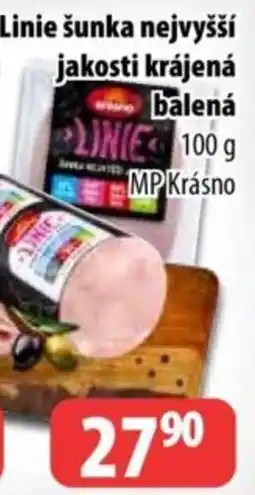 Partner Maloobchodní síť Linie šunka nejvyšší jakosti krájená balená nabídka
