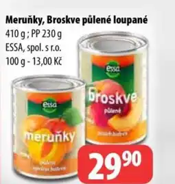 ESSA Meruňky, broskve půlené loupané