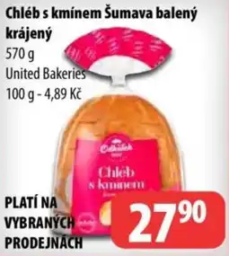 Partner Maloobchodní síť Chléb s kmínem šumava balený krájený nabídka