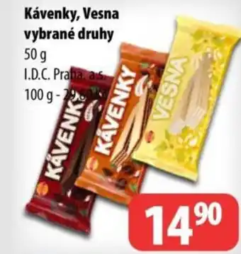 Partner Maloobchodní síť KÁVENKY Vesna vybrané druhy nabídka