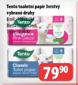 TENTO Toaletní papír 3vrstvý vybrané druhy