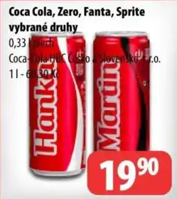 Partner Maloobchodní síť Coca cola, zero, fanta, sprite vybrané druhy nabídka