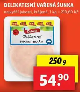 Lidl DELIKATESNÍ VAŘENÁ ŠUNKA, 250 g nabídka