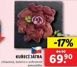Lidl KUŘECÍ JÁTRA, cena za 1 kg nabídka
