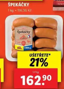 Lidl ŠPEKÁČKY, 1,4 kg nabídka