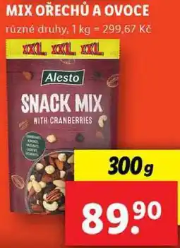 Lidl MIX OŘECHŮ A OVOCE, 300 g nabídka