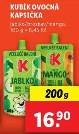 Lidl KUBÍK OVOCNÁ KAPSIČKA, 200 g nabídka